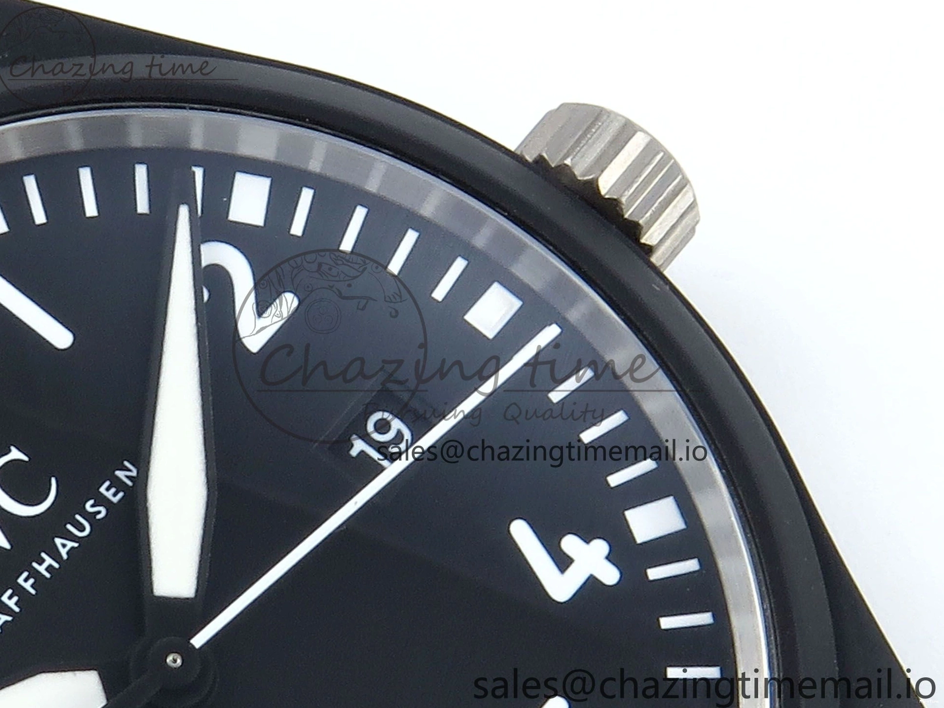 MIROTIME 0402 Pilot Top Gun IW326901 M+F 1:1 Best Edition Black Dial on Black Rubber Strap A SportInspired 6999